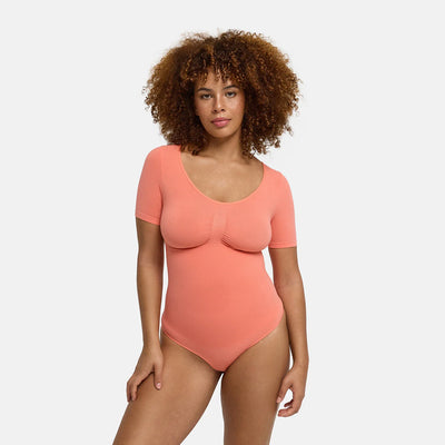 T-Shirt Bodysuit Sculpting Shapewear mit String