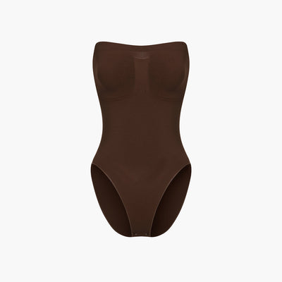 Trägerloser Bodysuit Sculpting Shapewear mit Slip