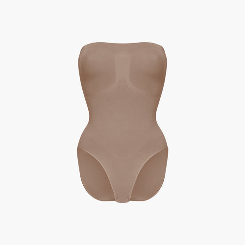 Trägerloser Bodysuit Sculpting Shapewear mit Slip