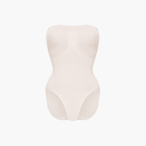 Trägerloser Bodysuit Sculpting Shapewear mit Slip