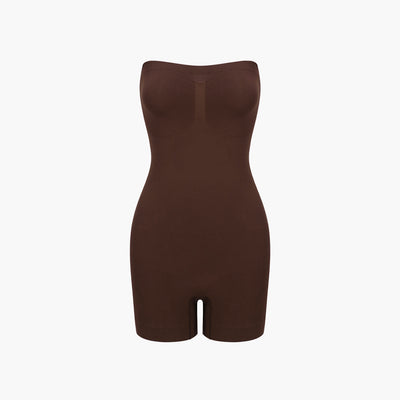 Trägerloser Bodysuit Sculpting Shapewear mit Shorts