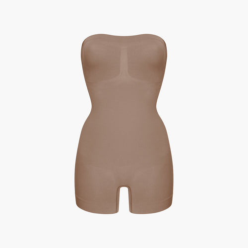 Trägerloser Bodysuit Sculpting Shapewear mit Shorts