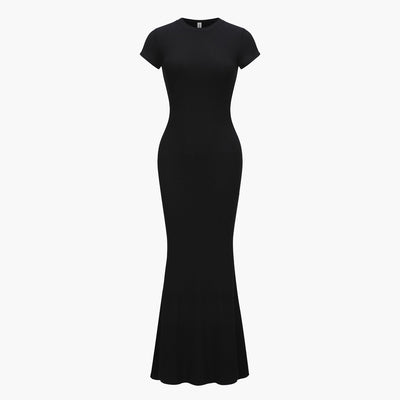 Ribbed T-Shirt Maxikleid