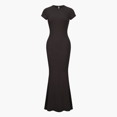 Ribbed T-Shirt Maxikleid