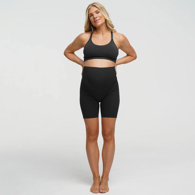 Seamless Umstandsshorts mit hohem Bund