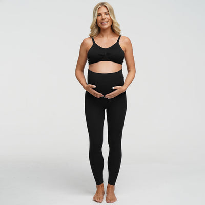 Seamless Umstandsleggings mit hohem Bund